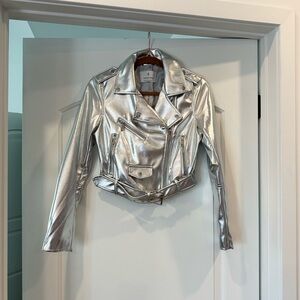 Silver Leather Jacket
